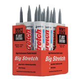 Big Stretch 10082 Elastomeric Sealant, Steel Blue, 4 to 5 days Curing, 40 to 120 deg F, 10.5 oz, Pack of 12