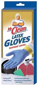 Spontex 11953 Protective Gloves, L, Natural Latex, Blue