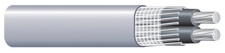 Southwire 4/0-4/0-4/0X250 Service Entrance Cable, 3-Conductor, Aluminum Conductor, PVC Insulation, Gray Sheath, 600 V
