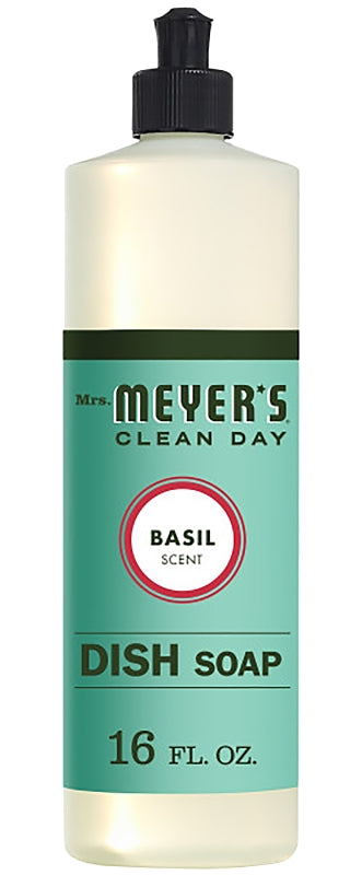 Mrs. Meyer's 14103 Biodegradable Dish Soap, 16 oz, Liquid, Herbal, Colorless