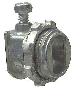 Halex 20581 AC Connector, For: 14 to 2 Steel Armored Cable, 3/8 in
