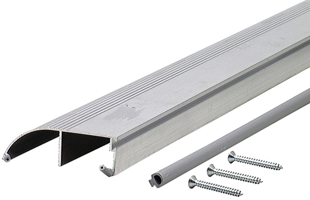 M-D TH153 69698 Bumper Threshold, 72 in L, 4 in W, Aluminum, Mill