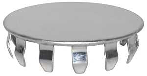 Danco 80247 Series Sink Hole Cover, 1.5 in OD x 0.12 in H Dimensions, Snap-In, Stainless Steel, Chrome Plated