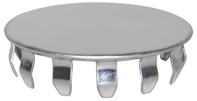 Danco 80247 Series Sink Hole Cover, 1.5 in OD x 0.12 in H Dimensions, Snap-In, Stainless Steel, Chrome Plated