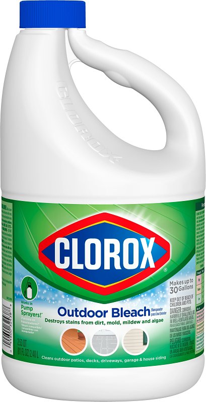Clorox ProResults 32438 Outdoor Bleach, 81 oz, Liquid, Pale Yellow, Pack of 6