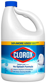 Clorox Splash-Less 32411 Concentrated Bleach, 117 oz, Liquid, Regular, Pack of 3