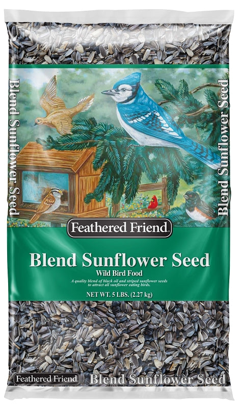 Feathered Friend 14180 Wild Bird Food, Black/Gray, 5 lb Bag