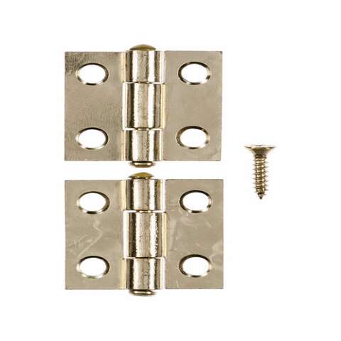 Ace 2.75 in. W X 1 in. L Bright Brass Brass Narrow Hinge 2 pk, Pack of 5