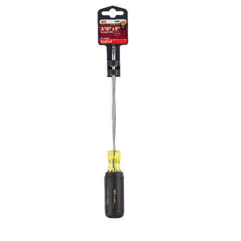 Ace 3/16 in. X 6 in. L Slotted Screwdriver 1 pc, Pack of 3