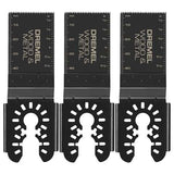 Dremel 1-1/4 in. L X 1-5/8 in. W Bi-Metal Flush Cut Blade Oscillating Blade Set Wood 3 pk