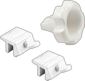 Defender Security U 11128 Sliding Window Lock, 1 in W Dimensions, Aluminum, Includes: Removable Round Plastic Wrench, Pack of 6