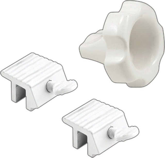 Defender Security U 11128 Sliding Window Lock, 1 in W Dimensions, Aluminum, Includes: Removable Round Plastic Wrench, Pack of 6