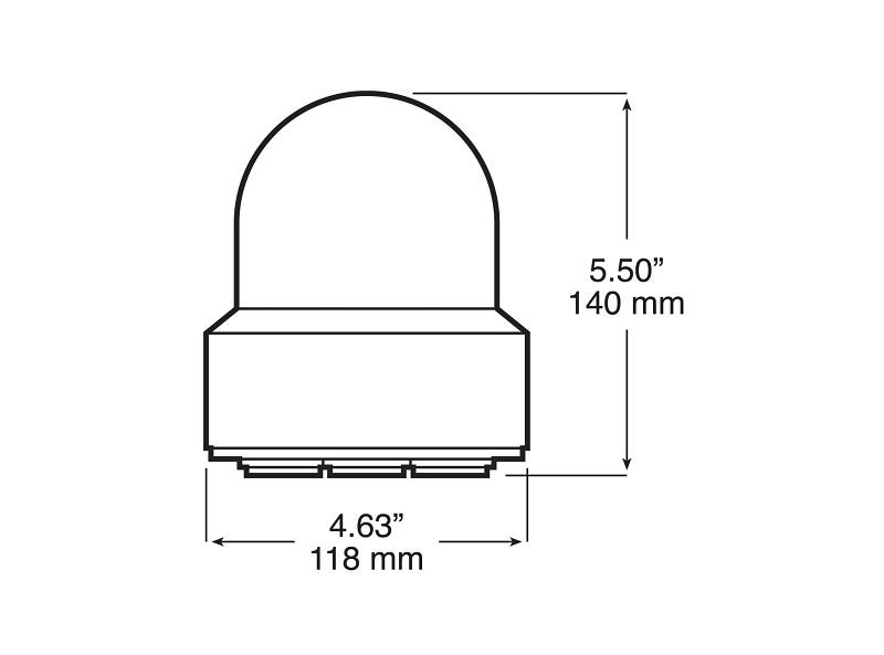 PM 772 V772A Flashing Beacon Light, 9 to 16 V, LED Lamp, Amber Lens, 90 fpm Flash Rate
