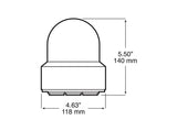 PM 772 V772A Flashing Beacon Light, 9 to 16 V, LED Lamp, Amber Lens, 90 fpm Flash Rate
