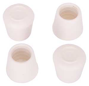 ProSource FE-50642-B Furniture Leg Tip, Round, Rubber, White, 5/8 in Dia, 1.1 in H, Pack of 36