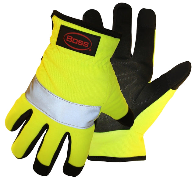 Boss 991M Mechanic Gloves, M, Open Cuff, Synthetic Leather