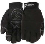 West Chester 96580/L Work Gloves, L, Hook and Loop Cuff, Polyester, Black