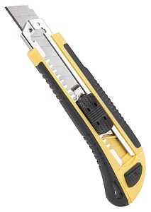 Vulcan JL-VT45530 Utility Knife, 4-7/8 in L Blade, 18 mm W Blade, High Carbon Steel Blade, Soft-Grip Handle