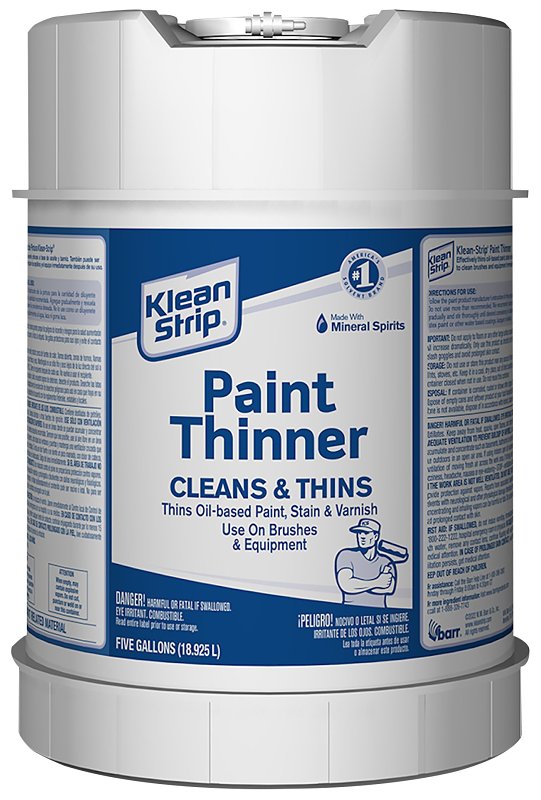 Klean Strip CKPT94402CA Paint Thinner, Liquid, Aromatic Hydrocarbon, Water White, 5 gal, Can