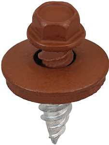 Acorn International SW-SS1234BN250 Stitch Screw, #12 Thread, High-Low Thread, Hex Drive, Brown, 250/BAG