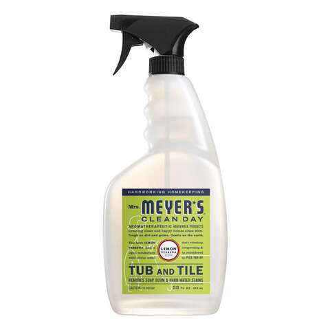 Mrs. Meyer's Clean Day Lemon Verbena Scent Tub and Tile Cleaner 33 oz Trigger Spray Bottle, Pack of 6