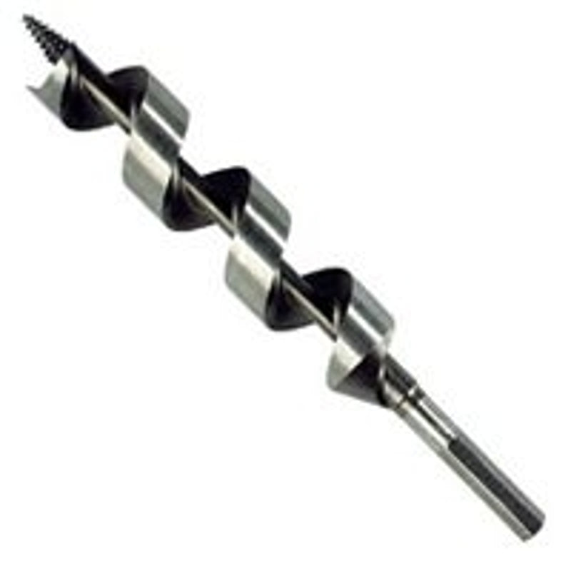 Irwin 49918 Power Drill Auger Bit, 1-1/8 in Dia, 7-1/2 in OAL, Solid Center Flute, 1-Flute, 7/16 in Dia Shank