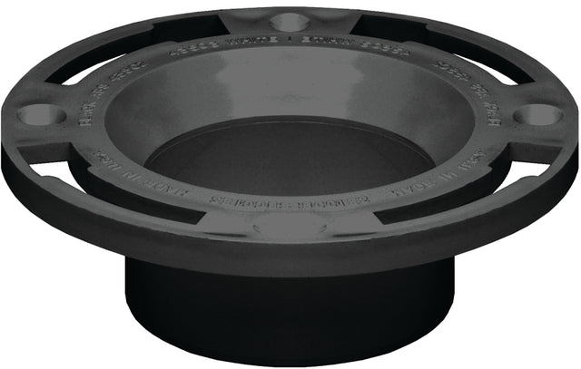 Oatey 43524 Closet Flange, 3, 4 in Connection, Black, For: 3 in, 4 in Pipes