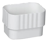 Amerimax M0623 Downspout Connector, Vinyl, White, -40 to 150 deg F