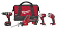 Milwaukee 2695-24 Combination Tool Kit, Battery Included, 3 Ah, 18 V, Lithium-Ion