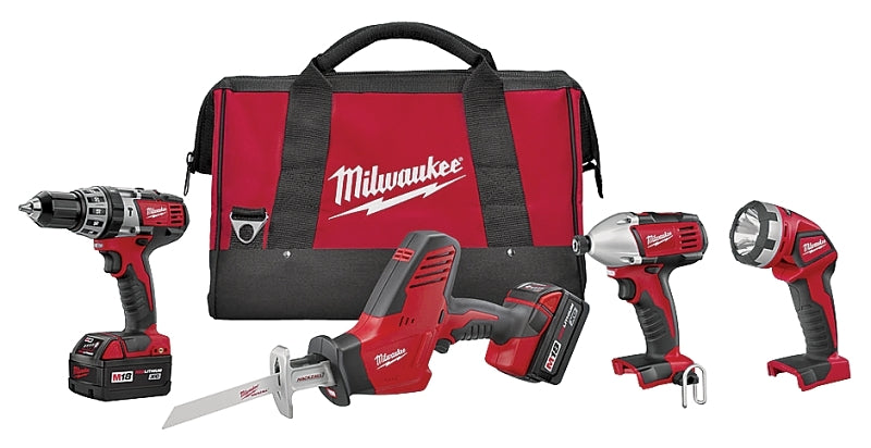 Milwaukee 2695-24 Combination Tool Kit, Battery Included, 3 Ah, 18 V, Lithium-Ion