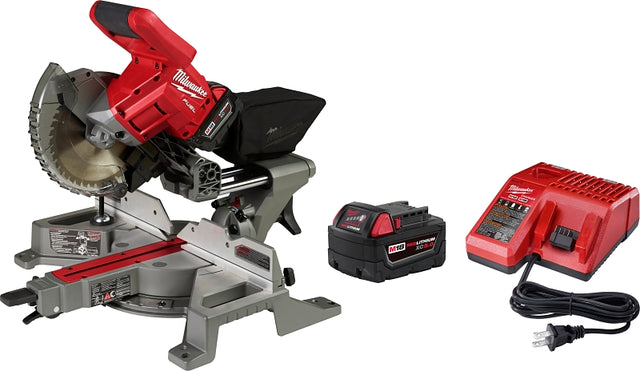 Milwaukee M18 FUEL 2733-21 Miter Saw Kit, Battery, 7-1/4 in Dia Blade, 5000 rpm Speed, 48 deg Max Miter Angle