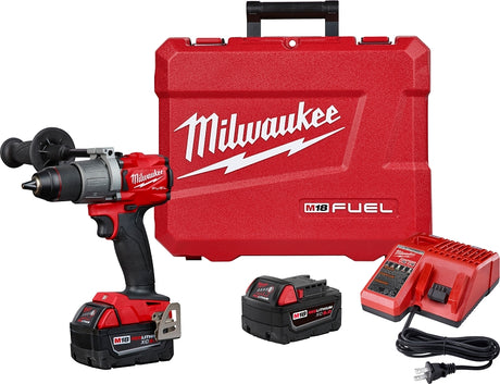 Milwaukee M18 FUEL Series 2803-22 Drill/Driver Kit, Battery Included, 18 V, 1/2 in Chuck, Ratcheting Chuck