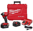 Milwaukee 2853-22 Impact Driver Kit, Battery Included, 18 V, 5 Ah, 1/4 in Drive, Hex Drive, 4300 ipm, 3600 rpm Speed