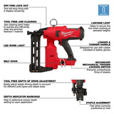 Milwaukee M18, REDLITHIUM 2843-20 Utility Fencing Stapler, Tool Only, 18 V, 3 Ah, 1/2 in W Crown, Medium Crown Staple