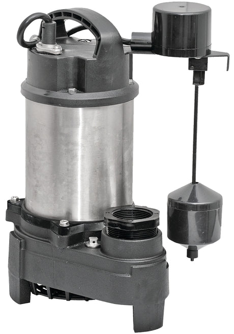 Superior Pump 92571 Sump Pump, 7.5 A, 120 V, 0.5 hp, 2 in Outlet, 75 gpm, Iron/Stainless Steel