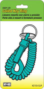 Hy-Ko KC153-CLIP Key Ring, Coiled, Includes: (1) Plastic Snap/Clip-Strip, Pack of 12