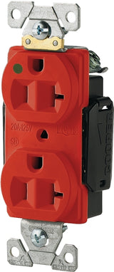 Eaton Wiring Devices AH8300RD Duplex Receptacle, 2 -Pole, 20 A, 125 V, Back, Side Wiring, NEMA: 5-20R, Red