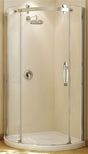 Maax Olympia Series 105960-R-000-001 Shower Kit, 36 in L, 36 in W, 78 in H, Acrylic, Chrome, Round, 8 mm Glass