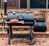 Oklahoma Joe's Highland 15202031 Offset Smoker, Charcoal, Porcelain, Black