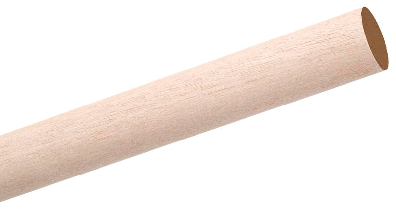 Waddell 6710UB Dowel Rod, 5/8 in Dia, 48 in L, Birchwood, Pack of 15