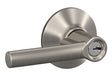 Schlage F Series F51VBRW619 Entry Lever, 7/8 in Housing Dia, Mechanical Lock, Satin Nickel, Metal, Residential, 2 Grade