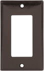 Eaton Cooper Wiring 2151 2151B-BOX Wallplate, 4-1/2 in L, 2-3/4 in W, 1 -Gang, Thermoset, Brown, High-Gloss