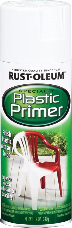 Rust-Oleum 209460 Plastic Spray Paint, Plastic Primer White, 12 oz Can