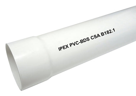IPEX 4033 Sewer Pipe, 3 in, 10 ft L, Solvent Weld, PVC