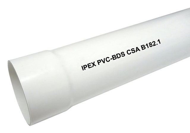 IPEX 4033 Sewer Pipe, 3 in, 10 ft L, Solvent Weld, PVC