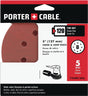 Porter-Cable 735801205 Sanding Disc, 5 in Dia, 120 Grit, Fine, Aluminum Oxide Abrasive, 8-Hole
