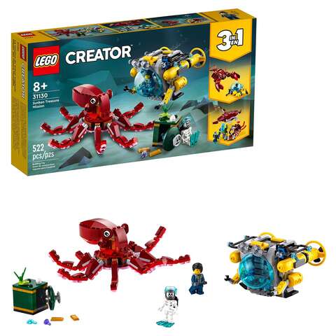 LEGO Creator 31130 Sunken Treasure Mission Multicolored 522 pc