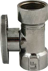Plumb Pak PP57PCLF Shut-Off Valve, Straight, 1/2 x 7/16 in Connection, FIP x Compression