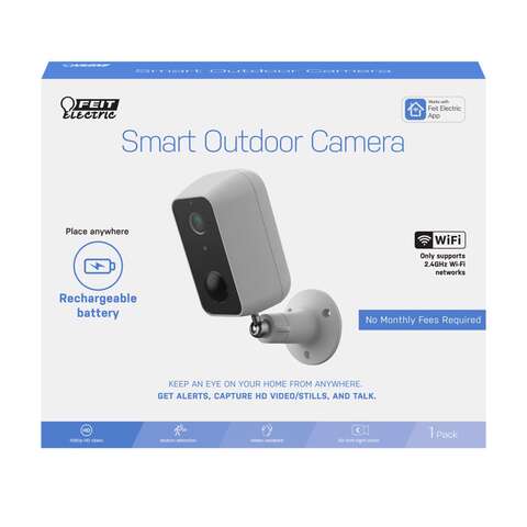 Feit Smart Home Battery Powered Outdoor Smart-Enabled Security Camera