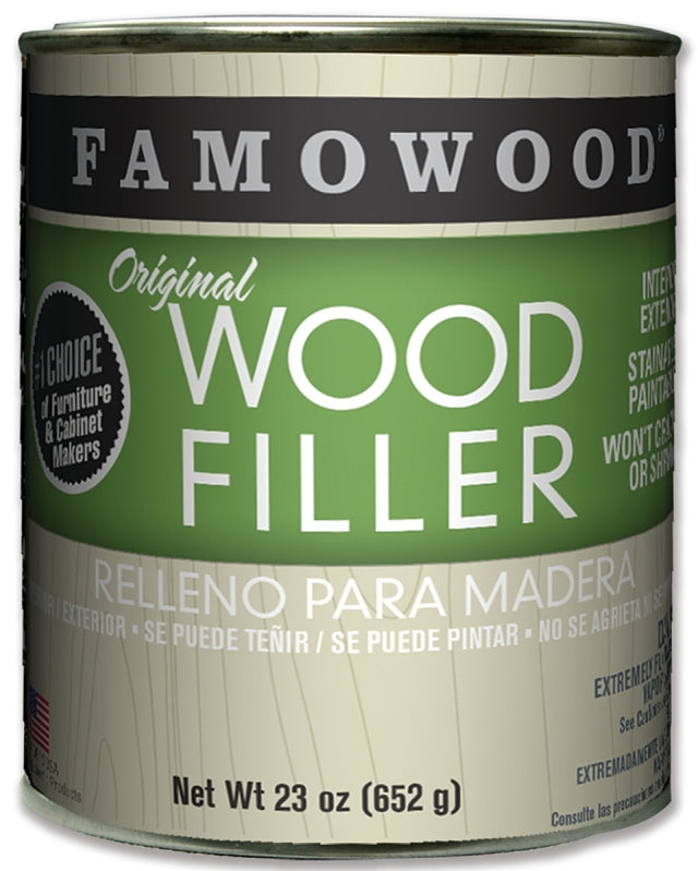 Famowood 36021102 Original Wood Filler, Liquid, Paste, Ash, 24 oz, Can